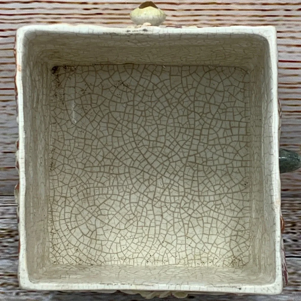 Vintage Floral Ceramic Planter Made in Italy Home Decor Floral Flower Holder‎